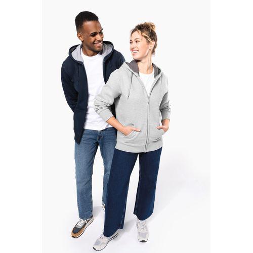 Full zip hooded sweatshirt
