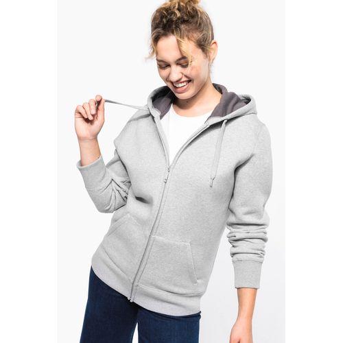 Full zip hooded sweatshirt