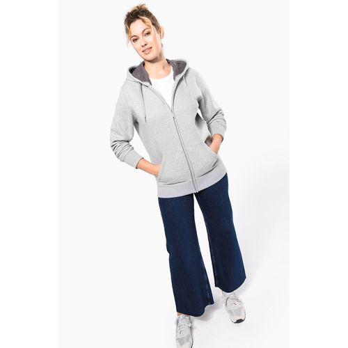 Full zip hooded sweatshirt