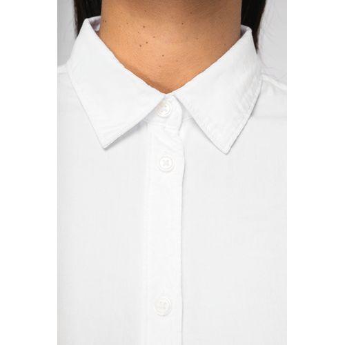 Eco-friendly ladies’ washed effect shirt