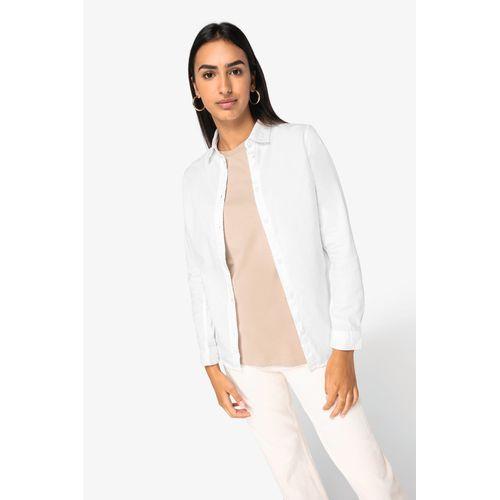 Eco-friendly ladies’ washed effect shirt