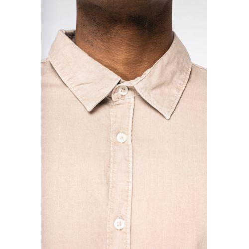 Eco-friendly men's washed effect shirt