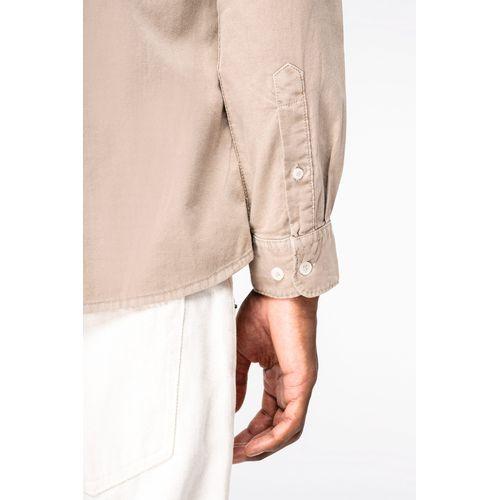 Eco-friendly men's washed effect shirt