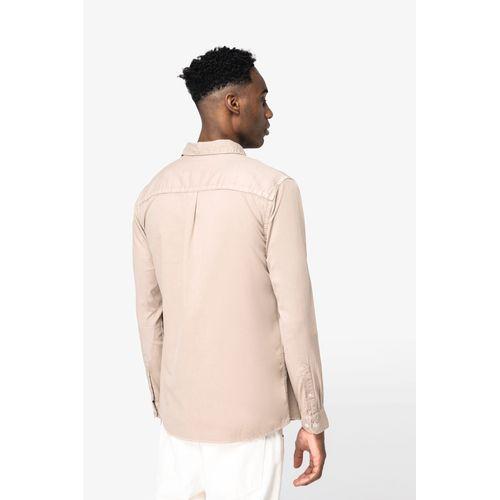 Eco-friendly men's washed effect shirt