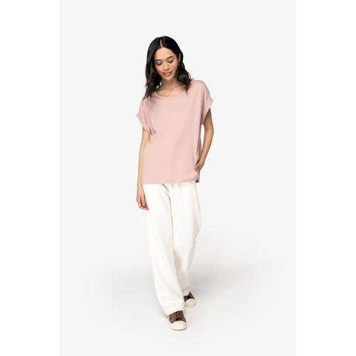 T-shirt écoresponsable à manches à revers femme