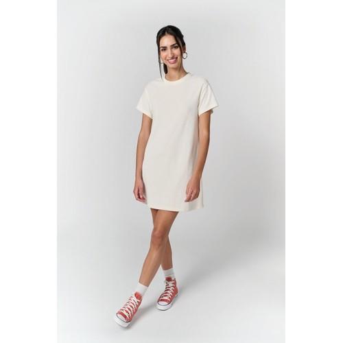 Eco-friendly ladie's Terry Towel dropped shoulders t-shirt dress
