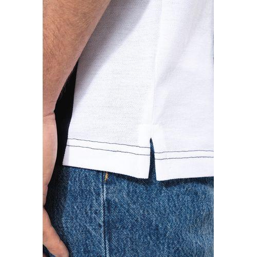 Polo piqué manches courtes bicolore homme