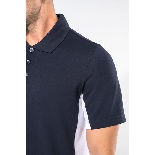 Polo piqué manches courtes bicolore homme