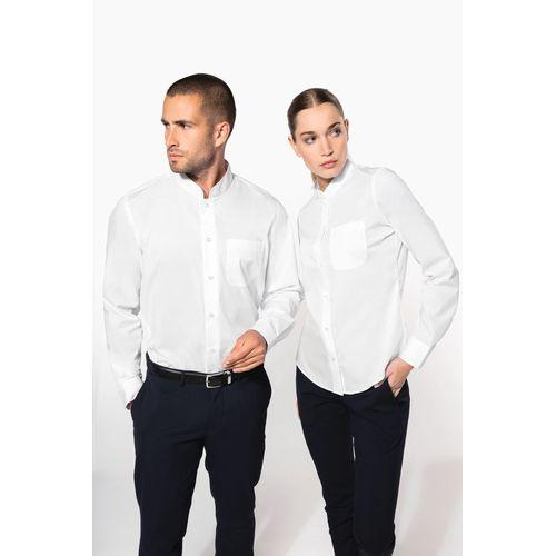 Men's long-sleeved mandarin collar shirt