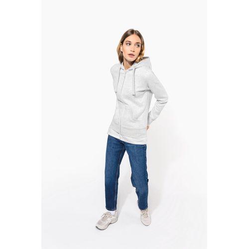 Ladies' full zip hooded sweatshirt
