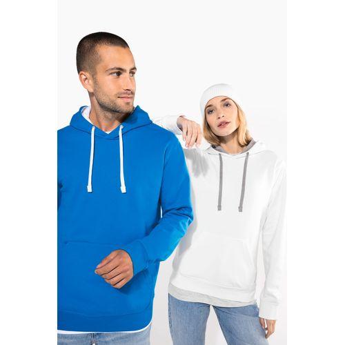 Men's contrast hooded sweatshirt