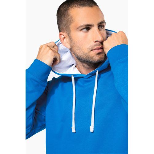 Men's contrast hooded sweatshirt