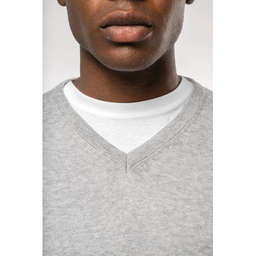 Men's eco-friendly V-neck jumper
