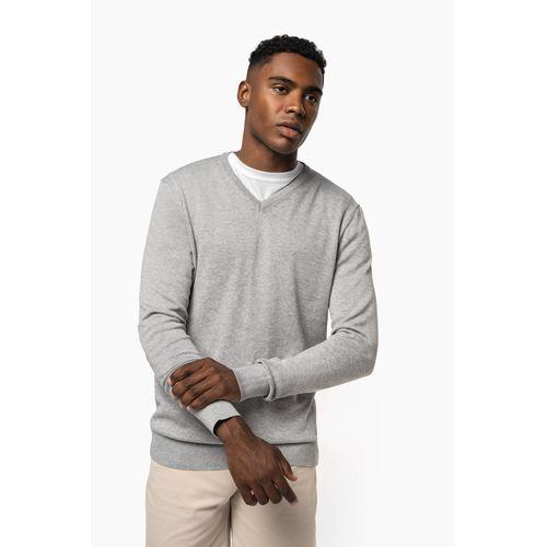 Men's eco-friendly V-neck jumper