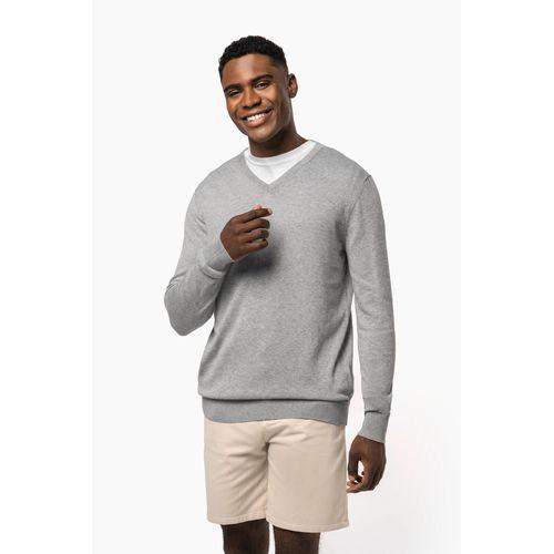 Men's eco-friendly V-neck jumper