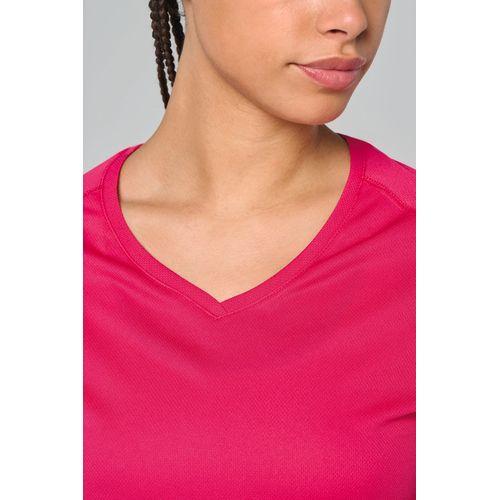 T-shirt de sport manches courtes col v femme
