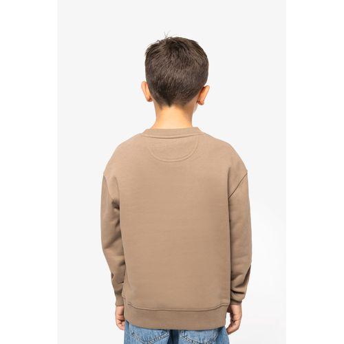 Sweat-shirt écoresponsable à col rond oversize enfant
