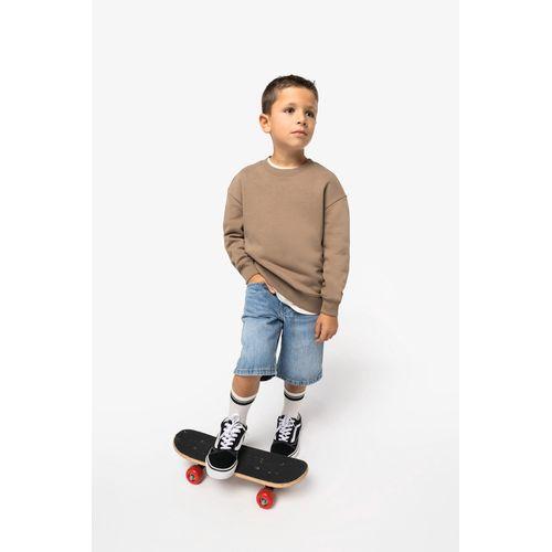Sweat-shirt écoresponsable à col rond oversize enfant