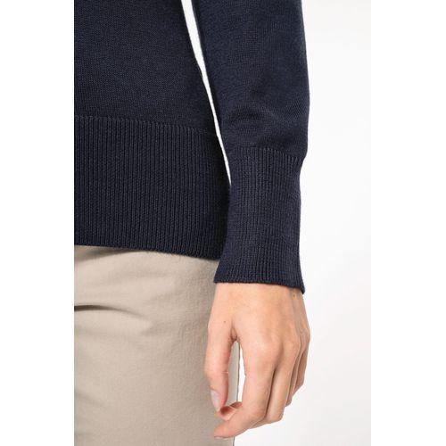 Pull col V femme