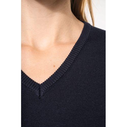 Pull col V femme