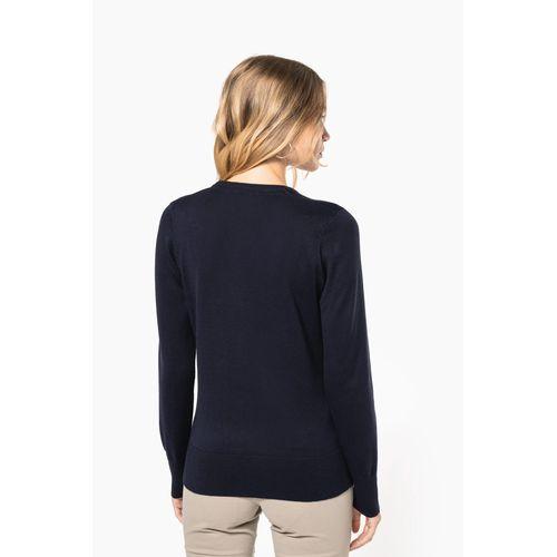 Pull col V femme