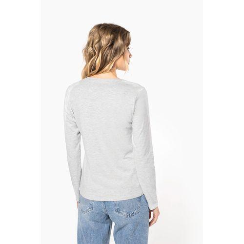 T-shirt col rond manches longues femme
