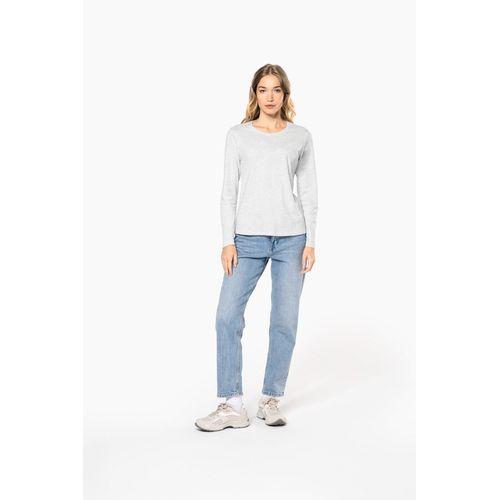 T-shirt col rond manches longues femme