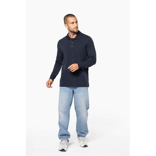 Polo piqué manches longues homme