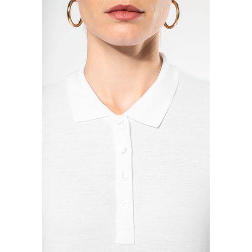 Polo piqué manches longues femme