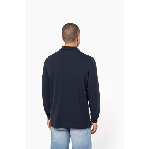 Polo piqué manches longues homme