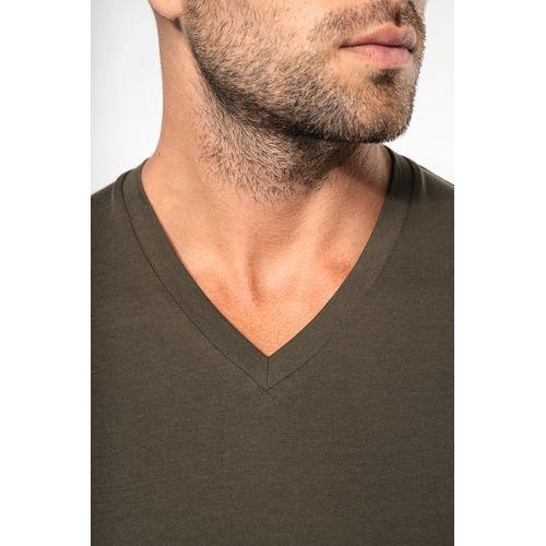 T-shirt col V manches longues homme