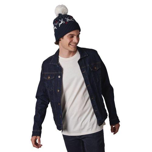 Christmas beanie with reindeer design