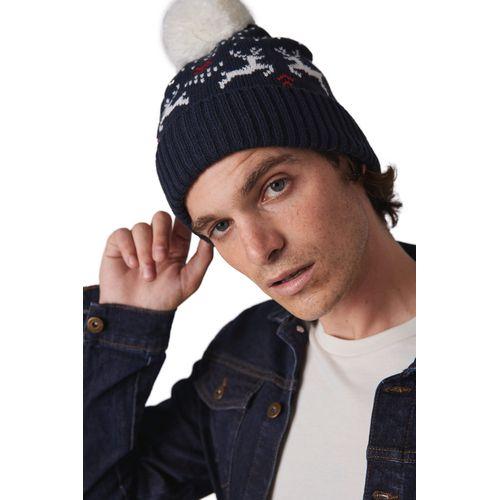Christmas beanie with reindeer design