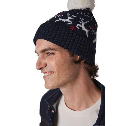 Christmas beanie with reindeer design