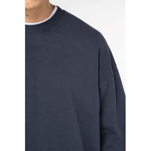 Sweat-shirt écoresponsable à col rond délavé oversize unisexe