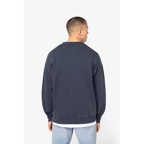 Sweat-shirt écoresponsable à col rond délavé oversize unisexe