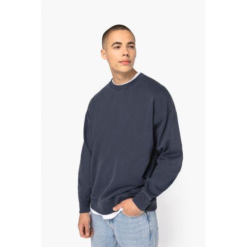 Sweat-shirt écoresponsable à col rond délavé oversize unisexe