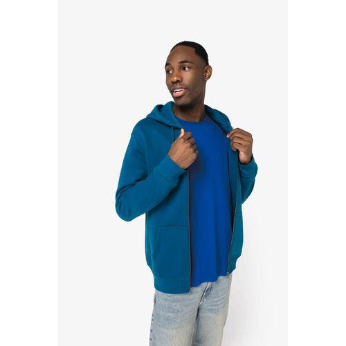 Eco-friendly unisex full zip hooded sweatshirt