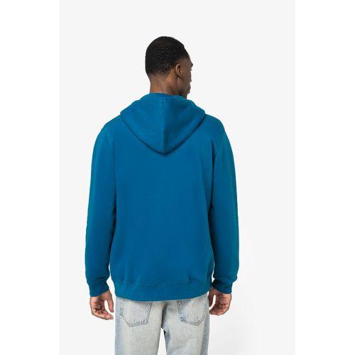 Eco-friendly unisex full zip hooded sweatshirt