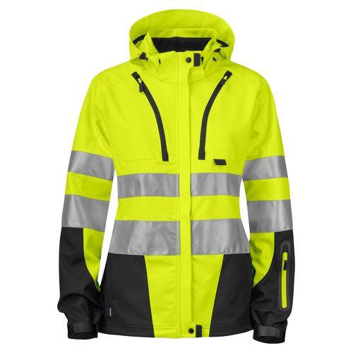 6423 ONGEVOERDE SIGNALISATIE SOFTSHELL EN ISO 20471 KLASSE 3 DAMES