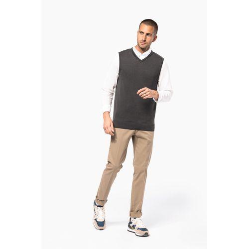 Men's sleeveless V-neck jumper