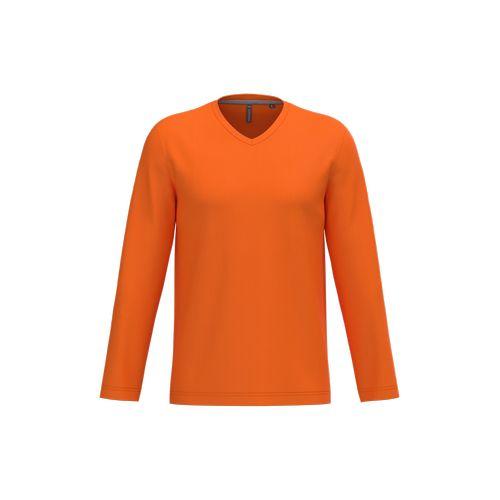T-shirt col V manches longues homme