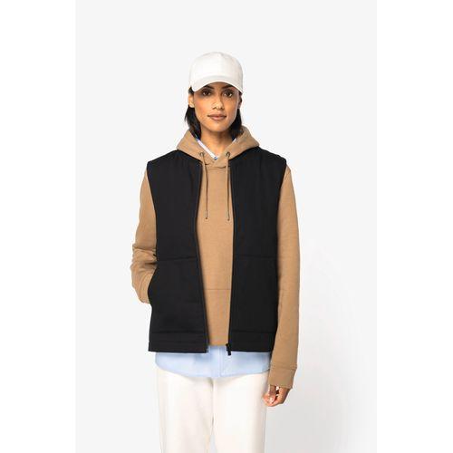 Bodywarmer rembourré en sergé écoresponsable à col teddy unisexe