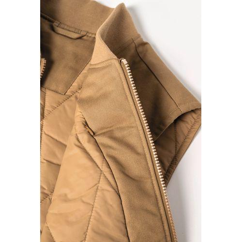 Bodywarmer rembourré en sergé écoresponsable à col teddy unisexe