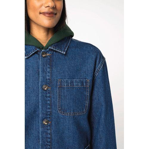 Veste en jean écoresponsable à épaules tombantes unisexe