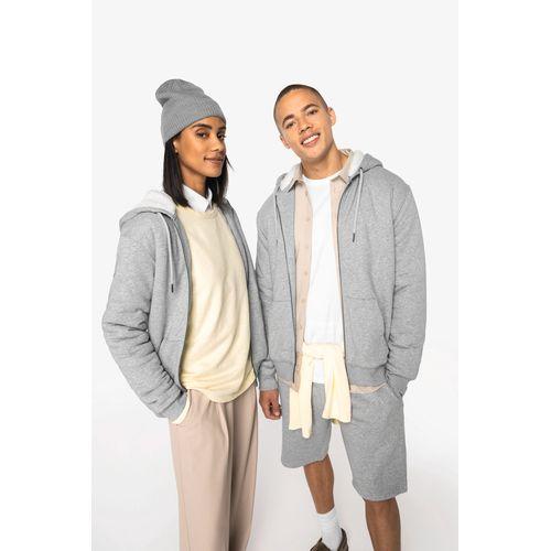Sweat-shirt écoresponsable zippé doublé en sherpa unisexe