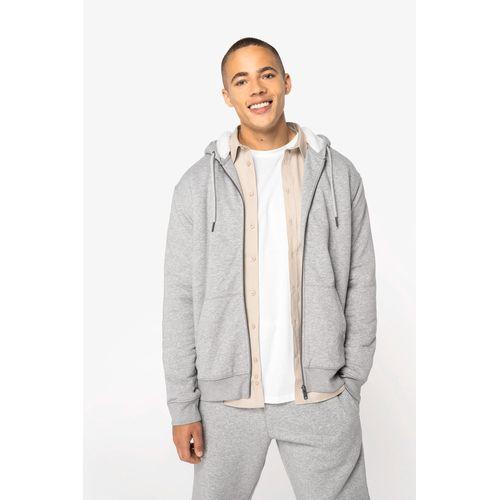 Sweat-shirt écoresponsable zippé doublé en sherpa unisexe