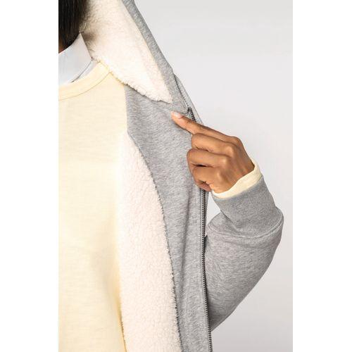 Sweat-shirt écoresponsable zippé doublé en sherpa unisexe