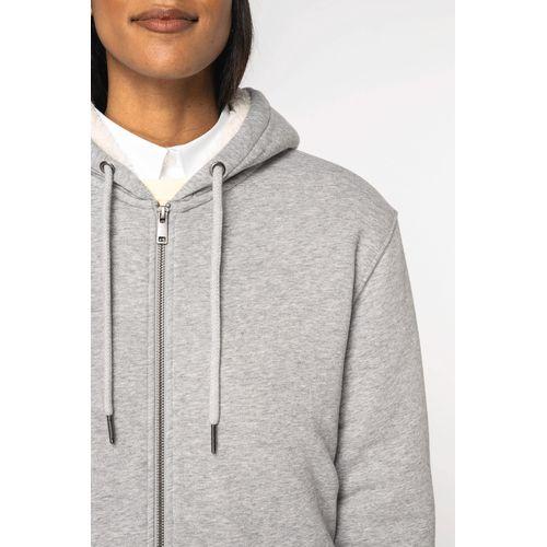 Sweat-shirt écoresponsable zippé doublé en sherpa unisexe