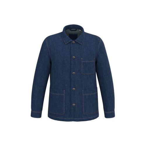 Veste en jean écoresponsable à épaules tombantes unisexe